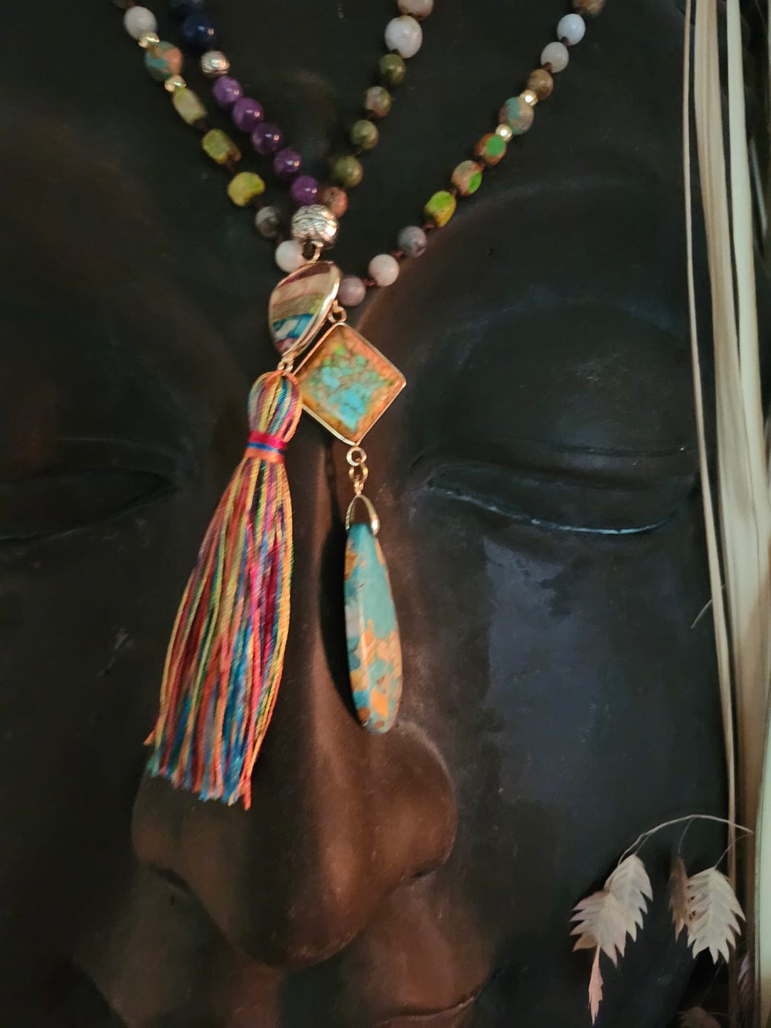 Customer photo review of Intense Jasper Spiritual Necklace