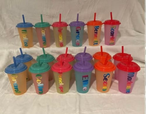 Customer photo review of 24-Piece Kid's Vivid Color-Changing Cup Set