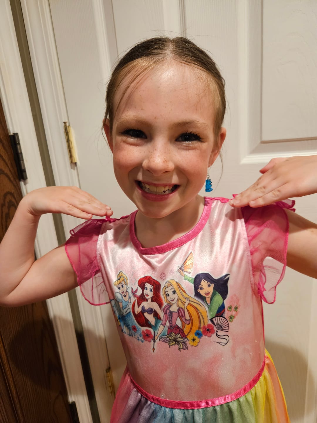 Customer photo review of Gummy Bear Drop Dangles Hypoallergenic Earrings for Sensitive Ears Made with Plastic Posts
