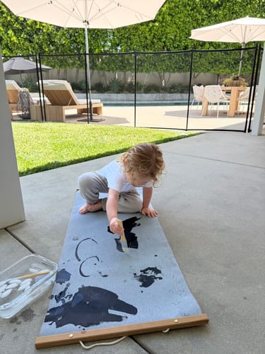 Customer photo review of Magic Canvas & Brush Set: Paint with just water!