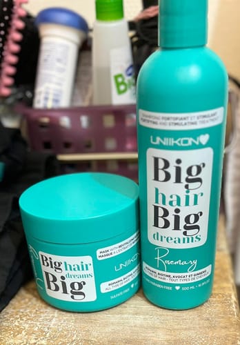 Customer photo review of Gamme Rosemary - Kit Complet - Shampooing, masque - Tout type de cheveux