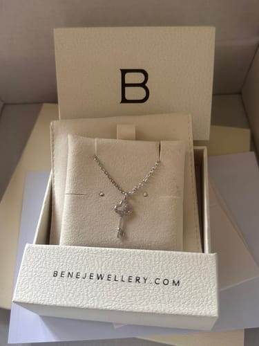 Customer photo review of Faye Lucky Key Necklace