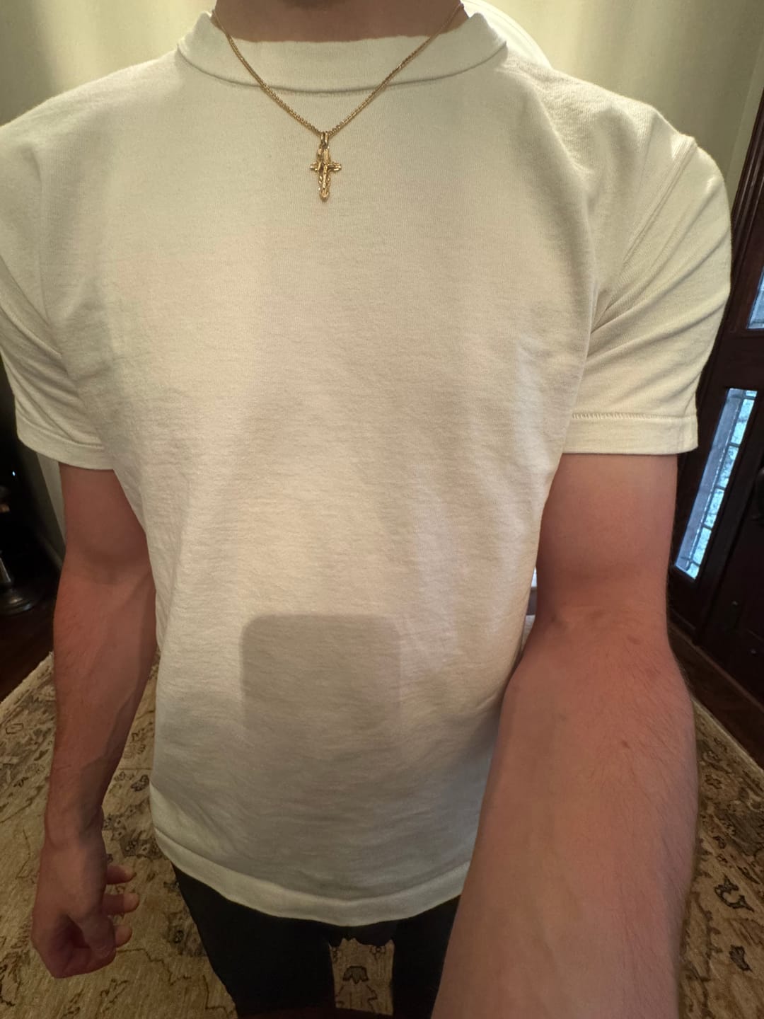 Customer photo review of Loopwheel Tubular Athletic T-Shirt - White
