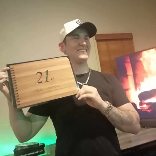 Customer photo review of NZ Rimu 21st Birthday Photo Album Guest Book