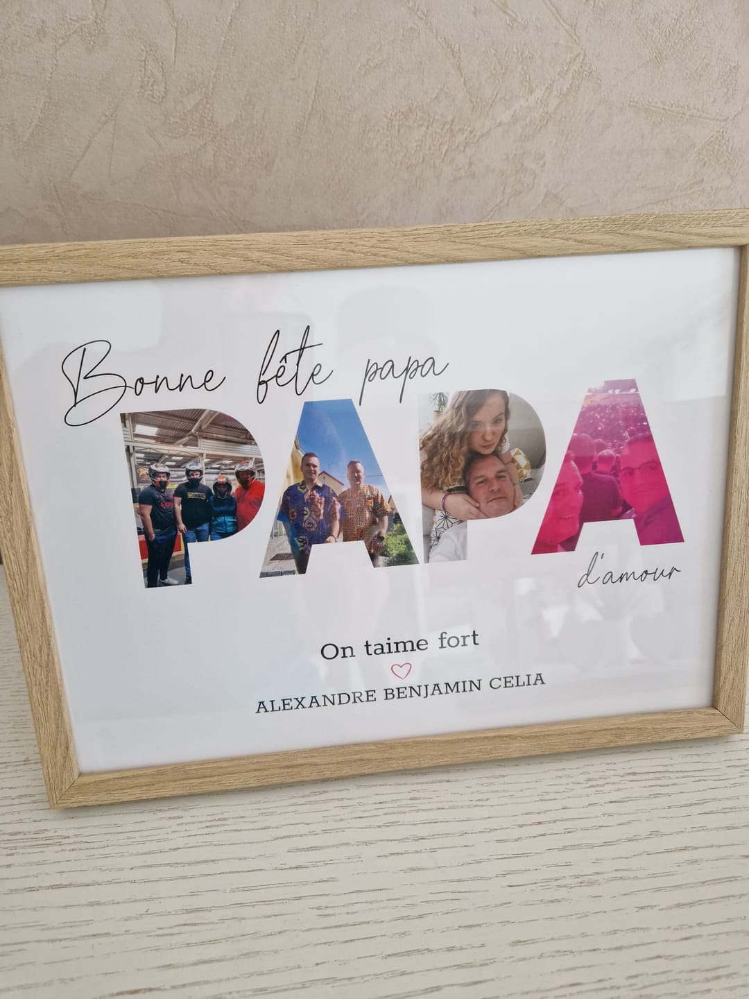 Customer photo review of Bonne fête Papa - Affiche Personnalisée