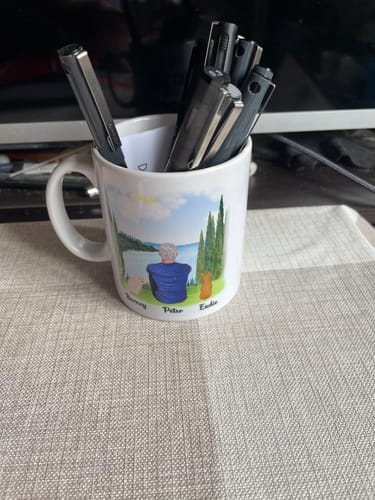 Customer photo review of Man & Dogs - Best Dog Dad Ever Personalised Mug
