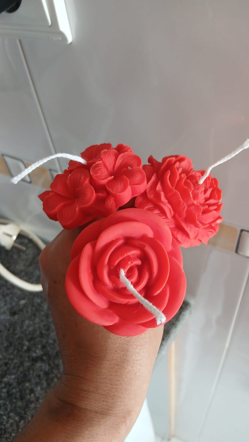 Customer photo review of MECHAS PARA VELAS SIN ENCERAR