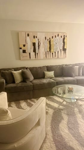 Customer photo review of Women Abstract Wall Art