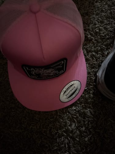 Customer photo review of Lazy J Ranch Pink Black Elevation Classic Five Panel Trucker Hat