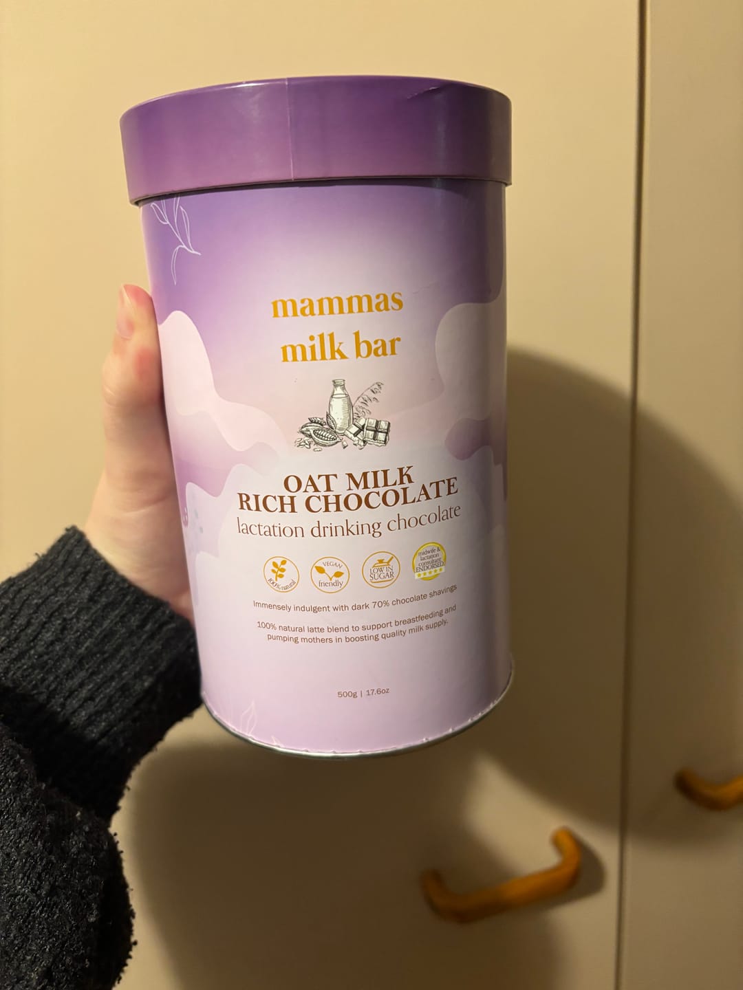 Customer photo review of *NEW* Lactation Oat Milk Rich Chocolate
