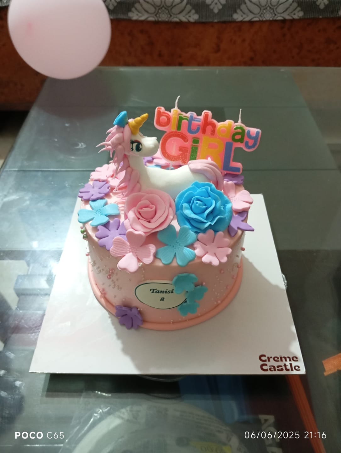 Customer photo review of Unicorn Lush Hair Cake