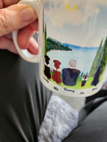 Customer photo review of Man & Dogs - Best Dog Dad Ever Personalised Mug