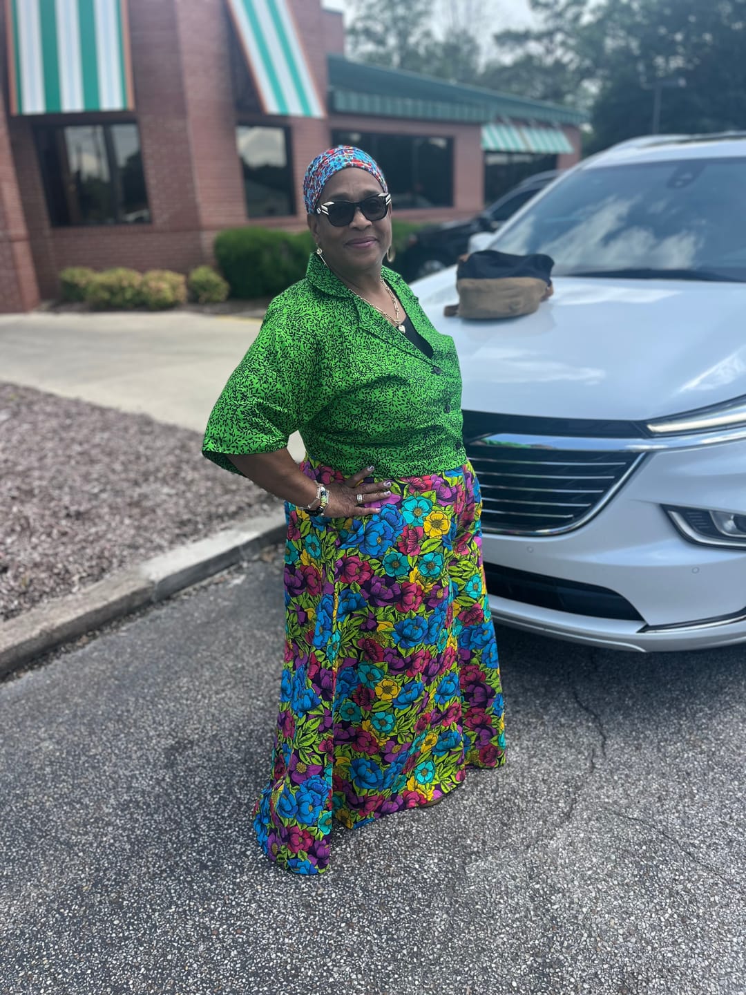 Customer photo review of Idunnu Ankara Pants Set | Green