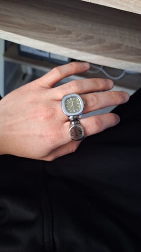 Customer photo review of NAUTILUS RING | SILVER GREEN