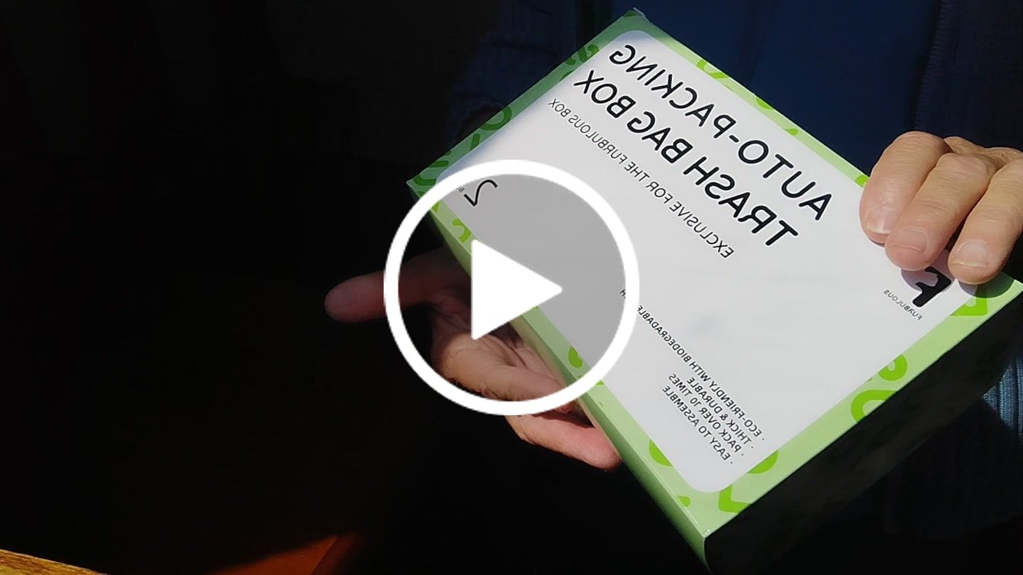 Customer video review of Furbulous Trash Bag Box