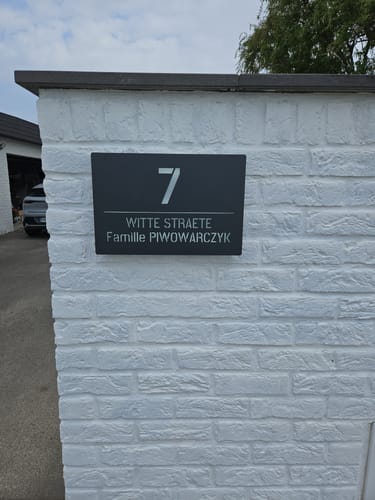 Customer photo review of Numero civico e testo luminoso modello Lux Horizontal