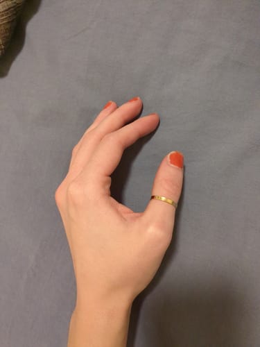 Customer photo review of Flat Band Ring