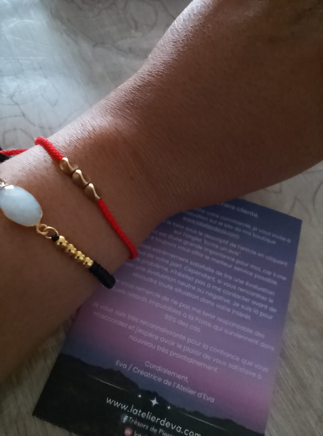 Customer photo review of Bracelet Fertilité Pierre de Lune