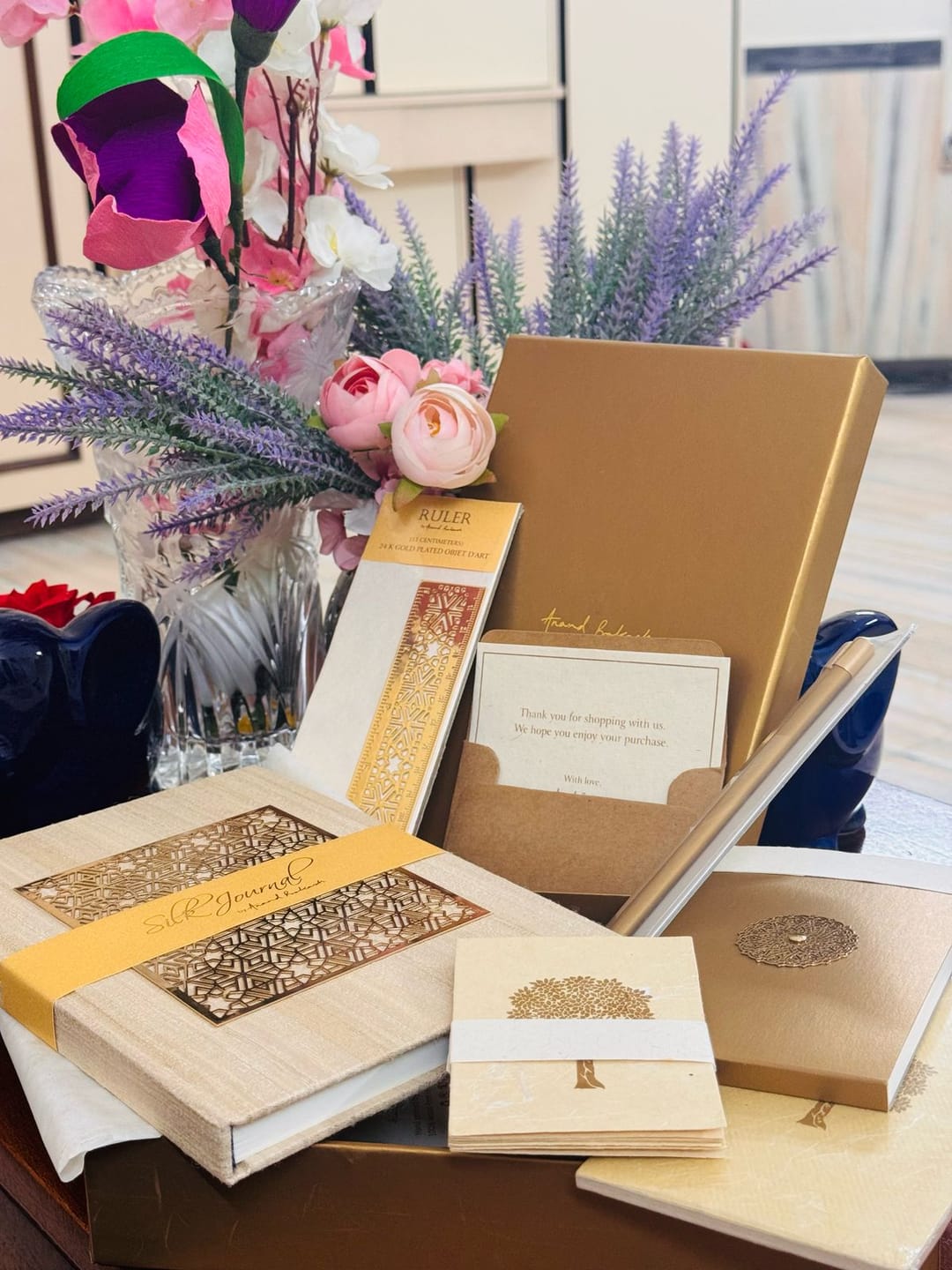 Customer photo review of Gift Box -Tussar Silk Journal & Office Accessories