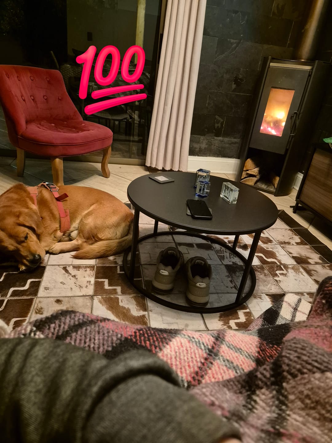 Customer photo review of Mesa de centro circular | METAL BLACK