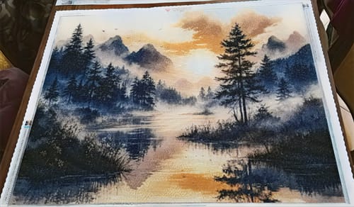 Customer photo review of 5D Diamond Painting mit AB-Effekt - Morgennebel
