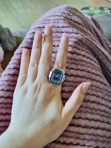 Customer photo review of VINTAGE RING I SILVER BLUE