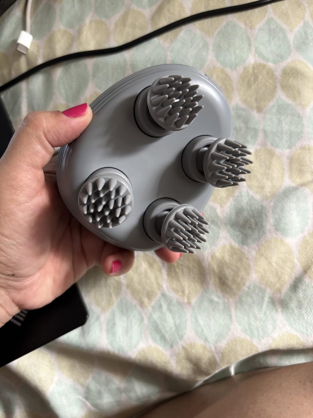 Customer photo review of Hair Density and Growth-Stimulating Red Light Therapy Scalp Massager | 6 Months Warranty