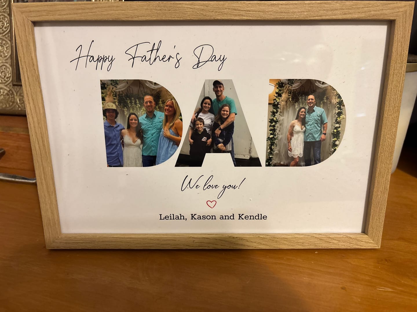 Customer photo review of Happy Dad's Day - Personalized poster