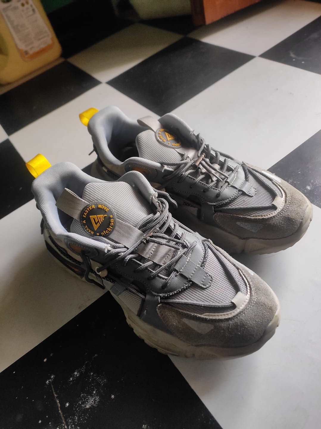 Customer photo review of Rocket Boost Grey High Heel Funky Designer Low Top Sneakers