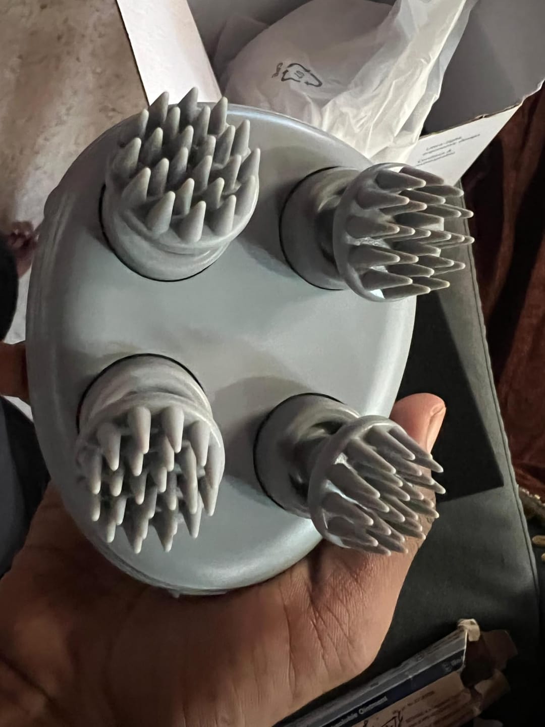 Customer photo review of Hair Density and Growth-Stimulating Red Light Therapy Scalp Massager | 6 Months Warranty