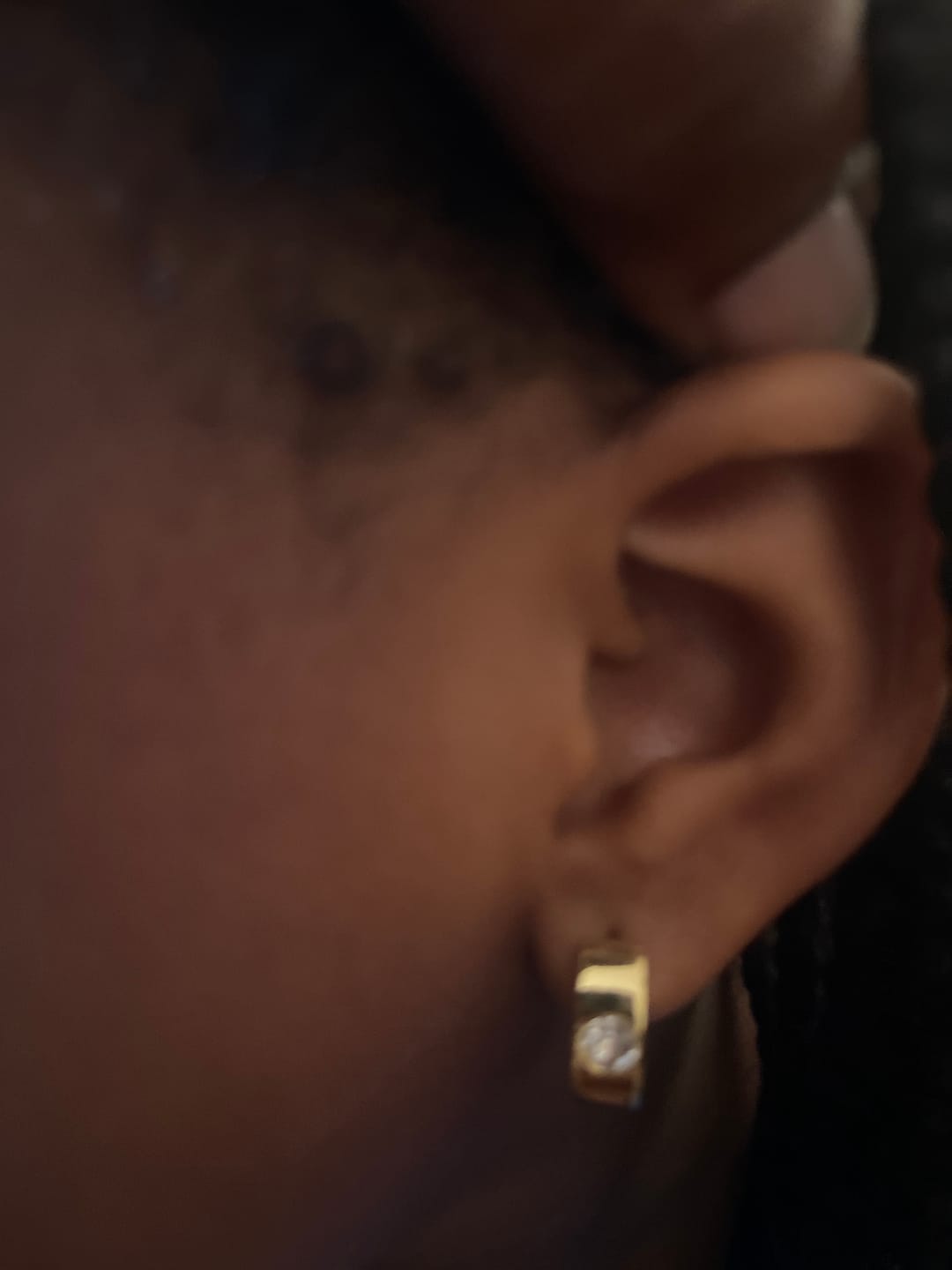 Customer photo review of Alana 18k White Gold Plated 14mm Small Hoop Earrings with Swarovski Crystals — Final Sale - Fab Fav