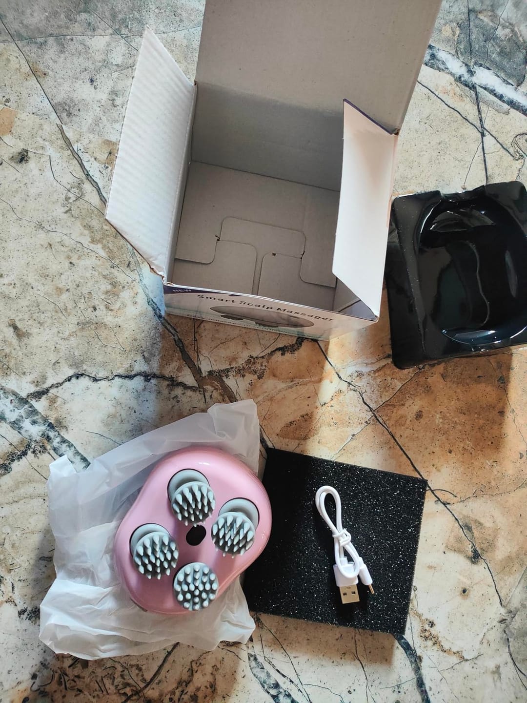 Customer photo review of Hair Density and Growth-Stimulating Red Light Therapy Scalp Massager | 6 Months Warranty