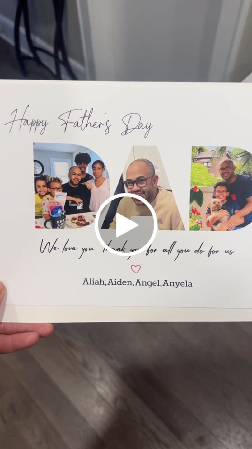 Customer video review of Happy Dad's Day - Personalized poster