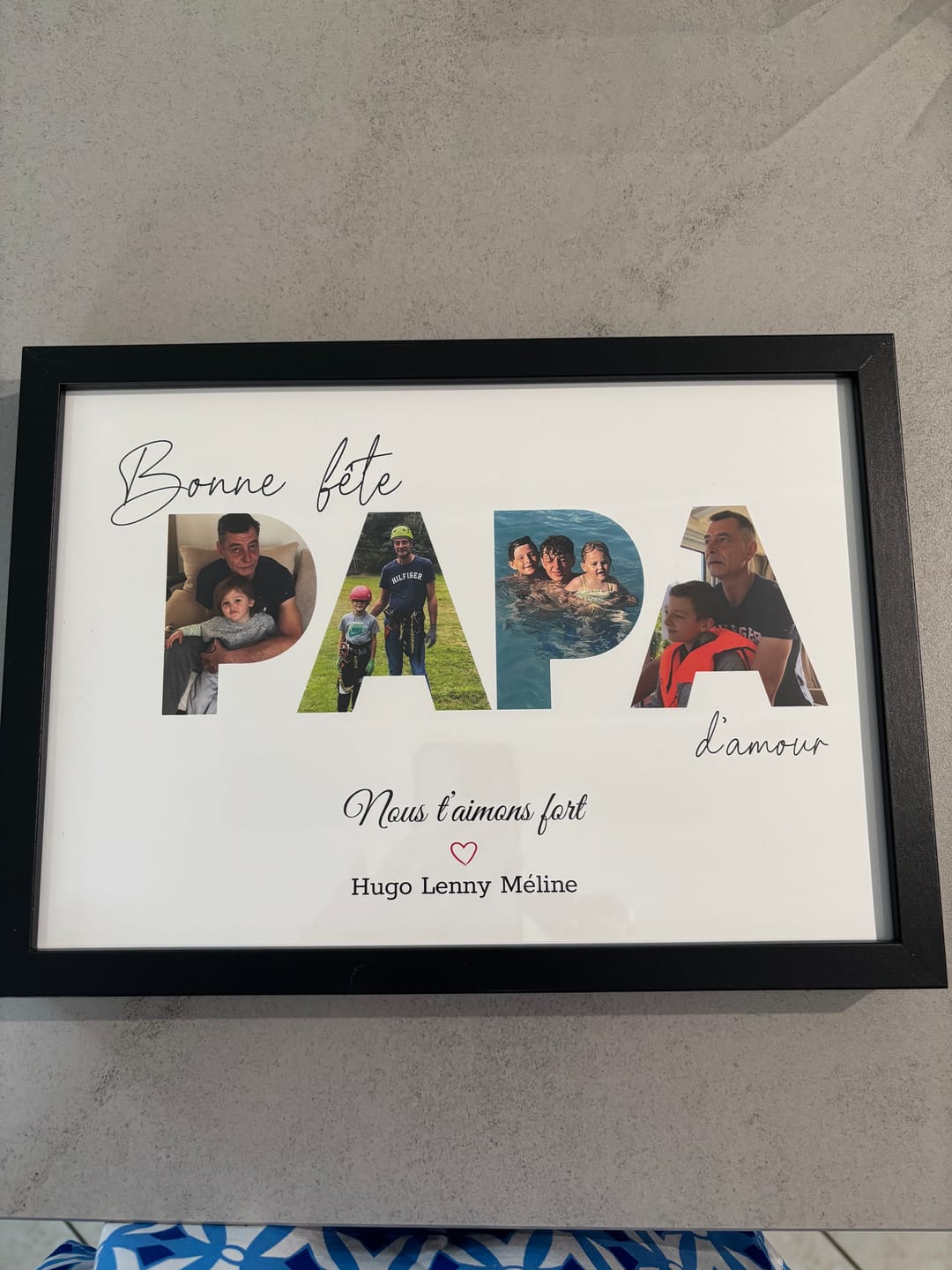 Customer photo review of Bonne fête Papa - Affiche Personnalisée