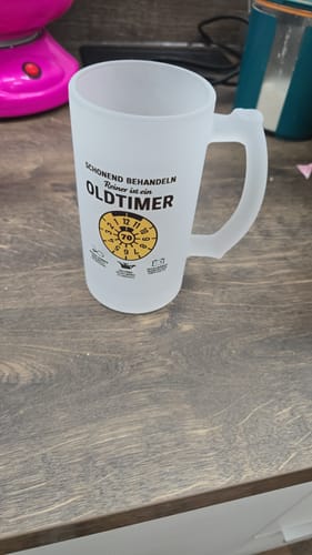 Customer photo review of OLDTIMER - Personalisierbarer Bierkrug