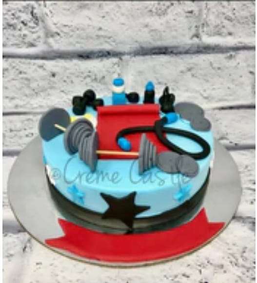Customer photo review of Customised Cake for Gym Lover
