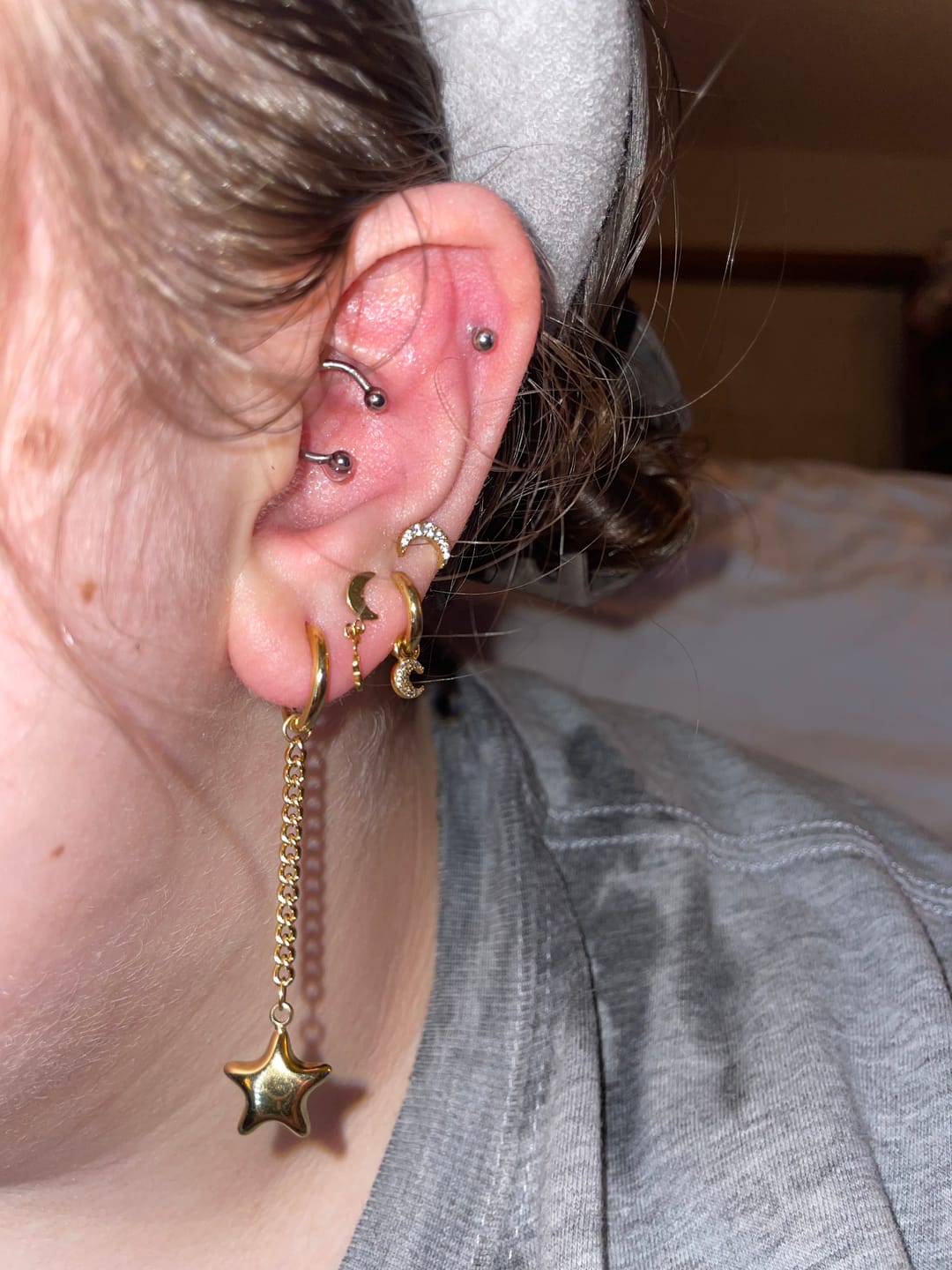 Customer photo review of Puffy Star Chain Charm