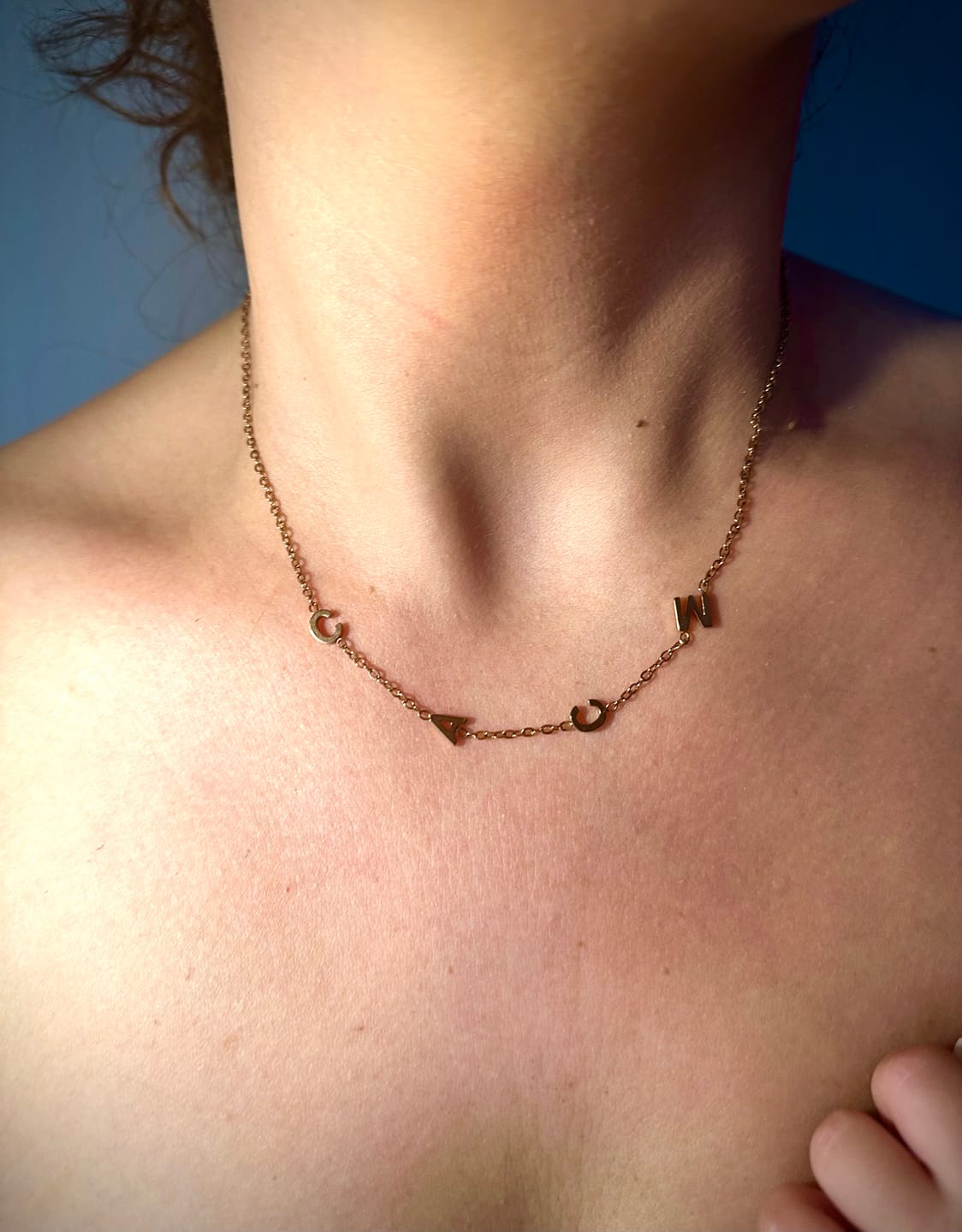 Customer photo review of Collana Personalizzata con Iniziali Laterali