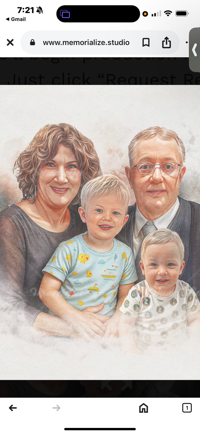 Customer photo review of #1 Memorialize Artist