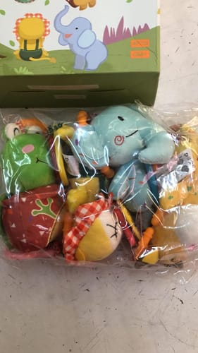 Customer photo review of Hanging Soft Baby Rattle Toy Stroller Crib Early Development Toy Set