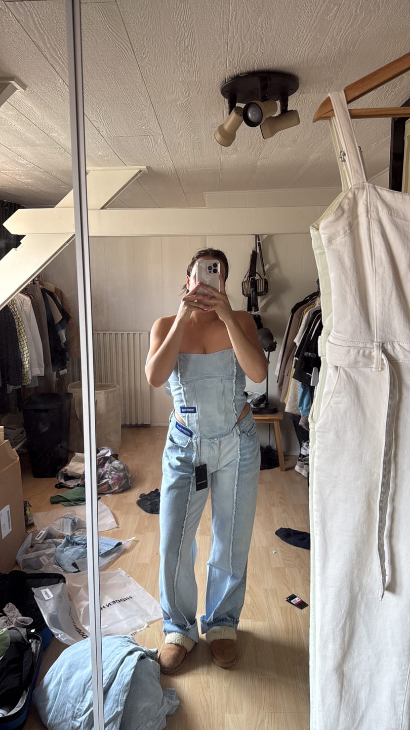 Customer photo review of REWORKED JEANS