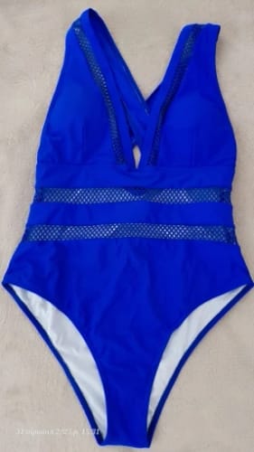 Customer photo review of Maillot de Bain Amincissant Résille Femme