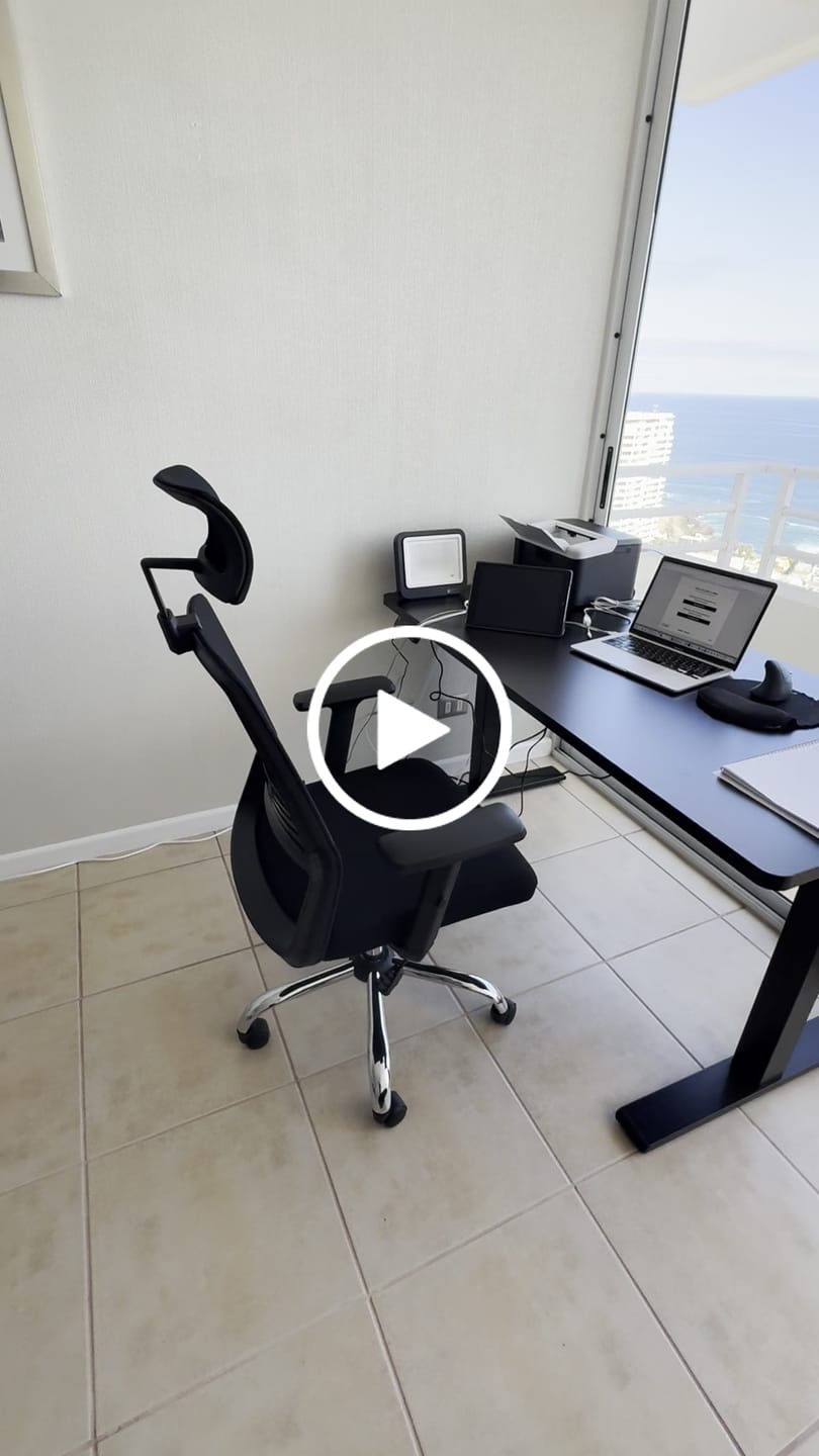 Customer video review of Silla de escritorio Cuba Alta brazo Reg y cabecero
