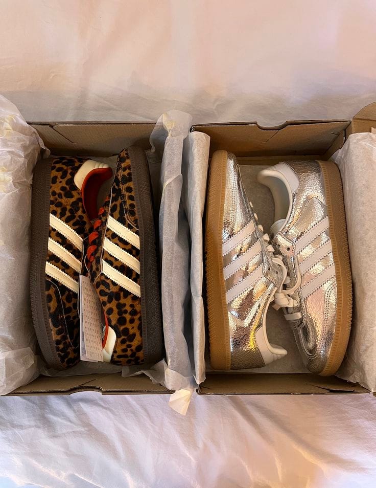 Customer photo review of Adidas Samba OG 'Preloved Red Leopard' – Women’s