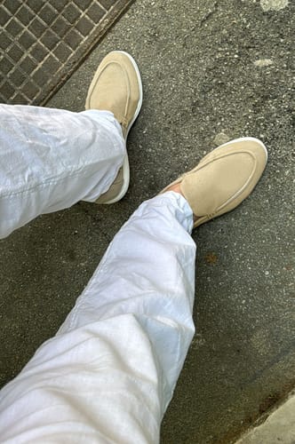 Customer photo review of MONACO Old Money Suede Loafers