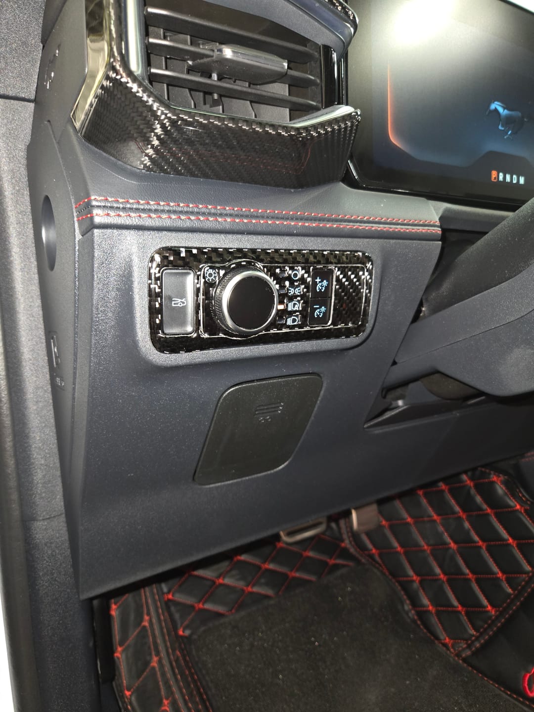 Customer photo review of 2024+ S650 Mustang Real Carbon Fiber Headlight Control Trim Overlay