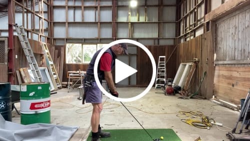 Customer photo review of Golf Hitting Mat 1.5m x 1.5m - 24/7 Golf Sim Master Premium - Real Feel Golf Experience