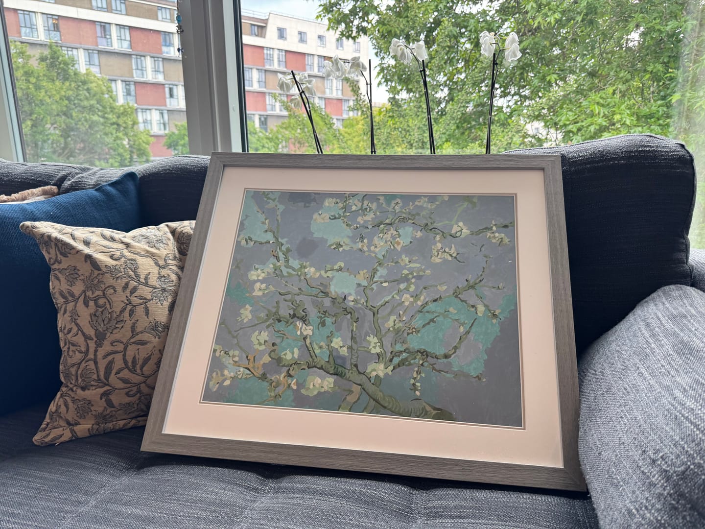 Customer photo review of Paint by Numbers - Vincent Van Gogh - Blossoming Almond Tree