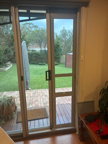 Customer photo review of Patio Pet Door Insert