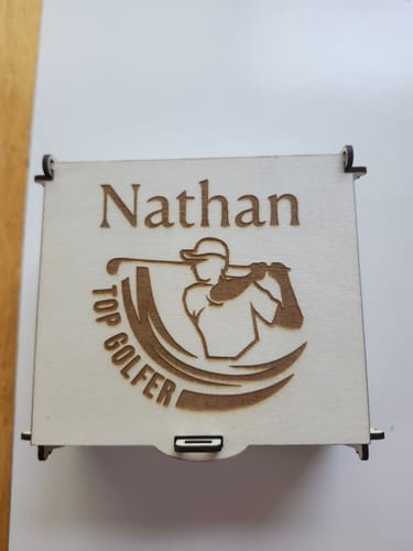 Customer photo review of Laser cut wooden box svg file